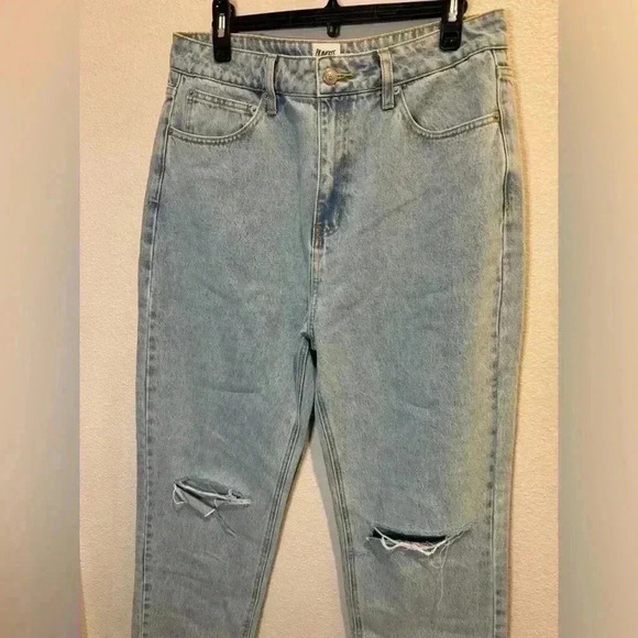 Princess Polly Holland Ripped High Waist Straight Leg Jeans Size US 10‎ - Picture 4 of 8